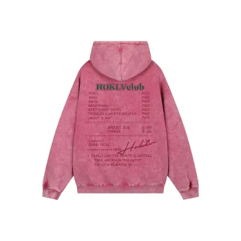 HOKLV Sweatshirt Unisex Washable Rose Red