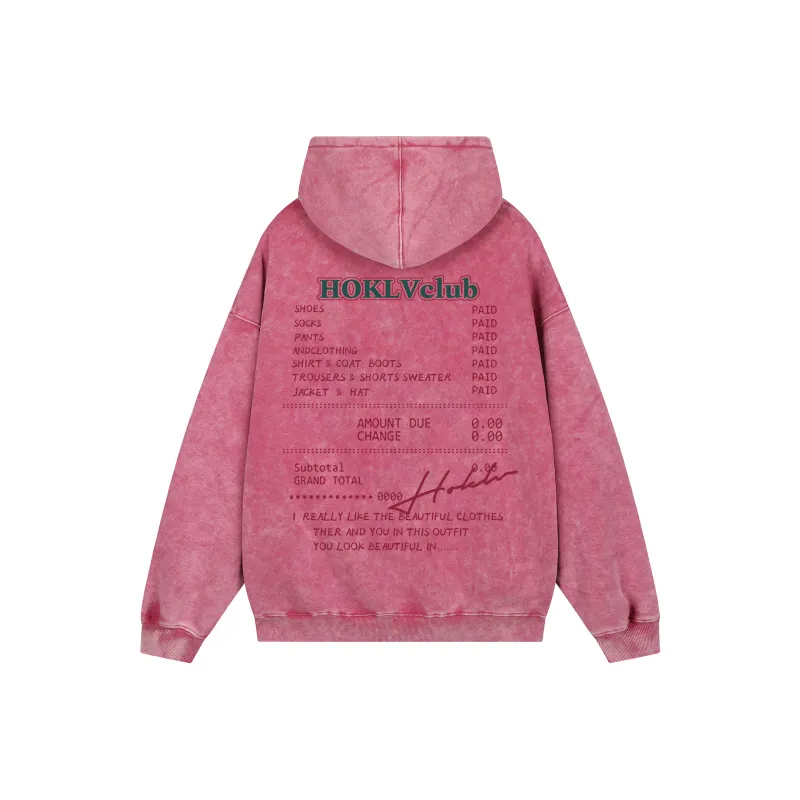 HOKLV Sweatshirt Unisex Washable Rose Red-0