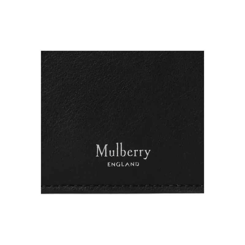 Mulberry Cow Leather Wallet Men's Black-2
