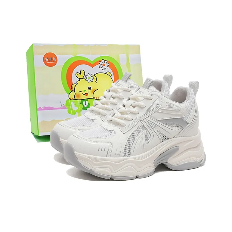 Budding Bear Breathable Lightweight Height Increasing Low Top Chunky Sneakers Women's-5