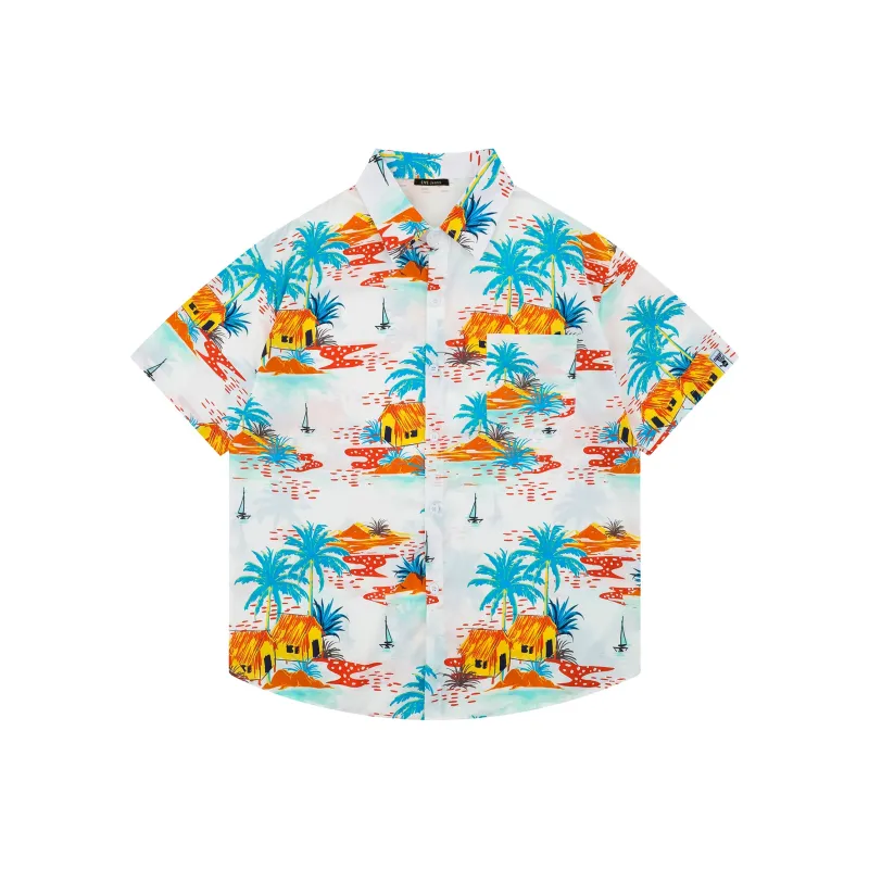 Yiwen Shirt Unisex Tropical Island-0