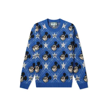 Disney X GUCCI Sweaters Men Bright Blue