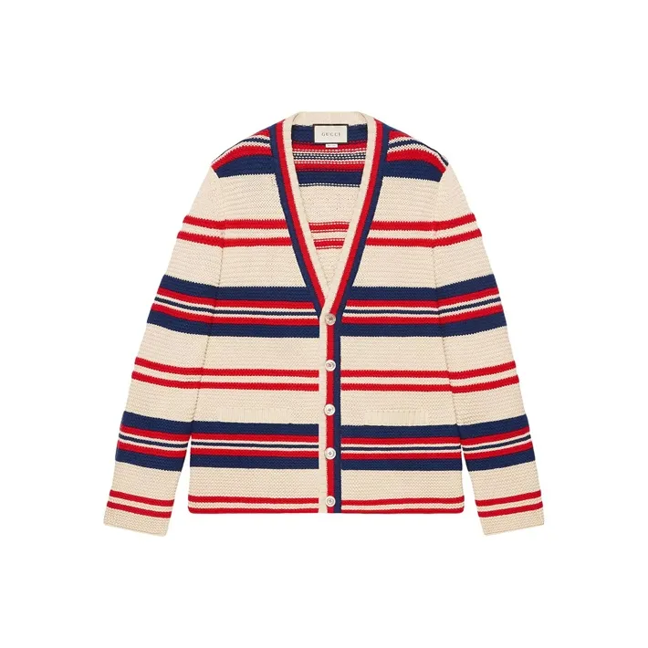 GUCCI Cotton Wool Cardigan With Appliqué-0