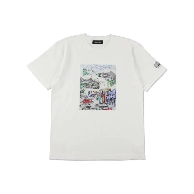 WIND AND SEA x NIIMI HIROKI T-Shirt Unisex White-0