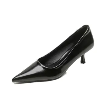 Than Than Me Slim Heel High Heels Women's Black