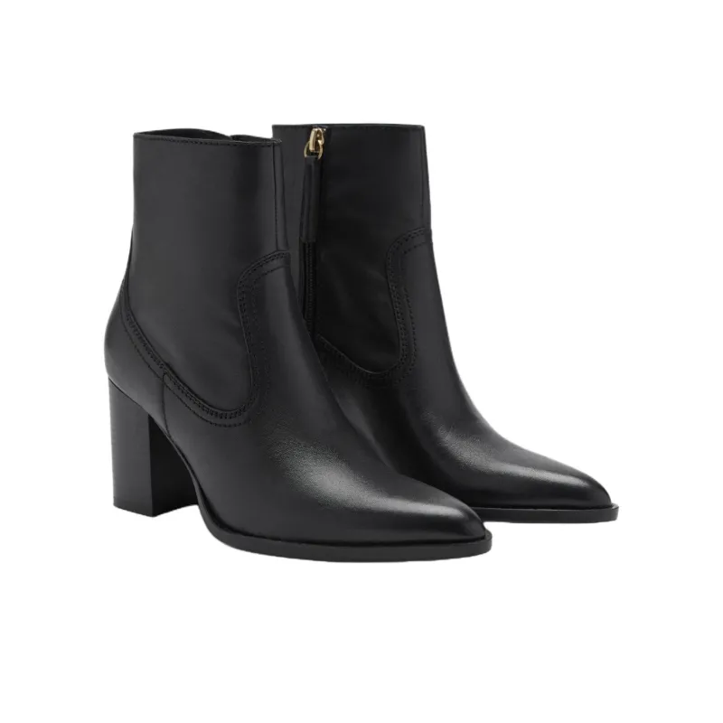 MANGO Ankle Boots 8cm Women's Black-3