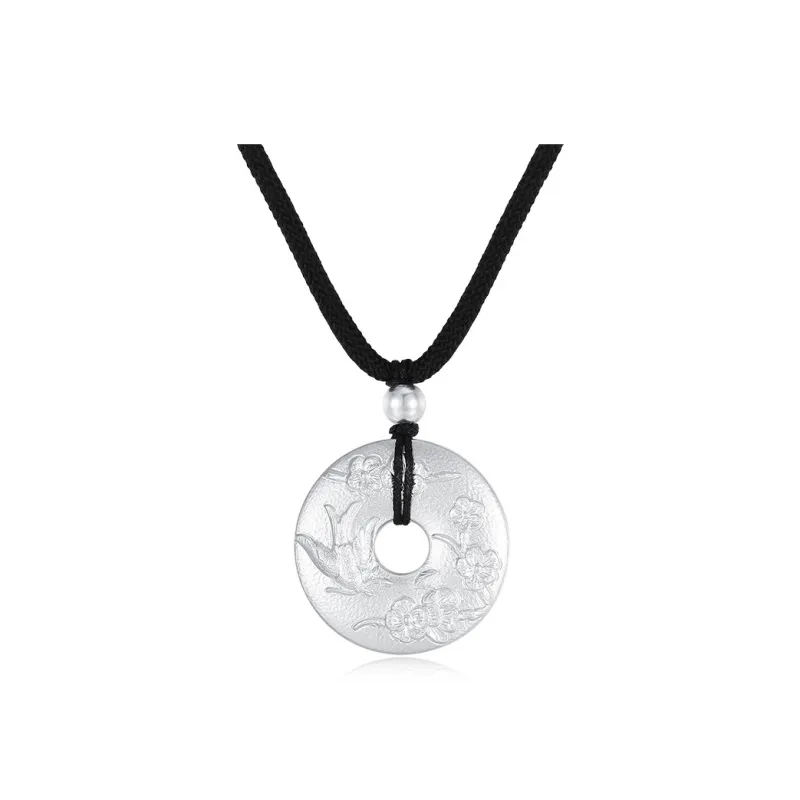 YASHENGZHUBAO 999 Fine Silver Necklaces Women's-0