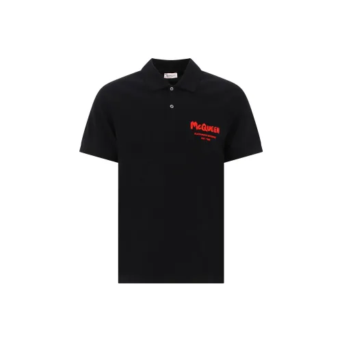 Alexander McQueen Graffiti Printed Polo Shirt