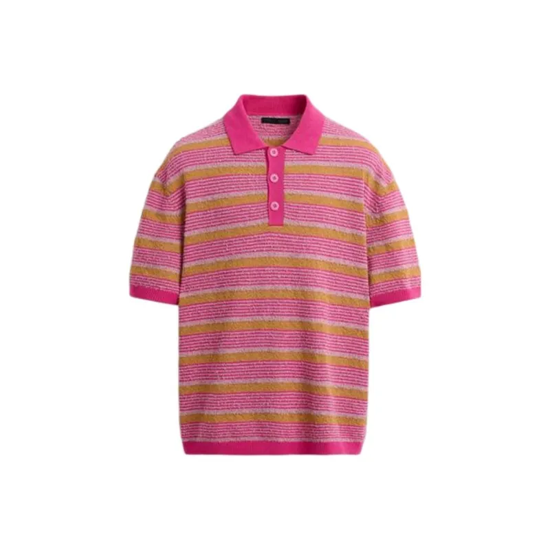 ZARA Polo Shirts Men Pink-0