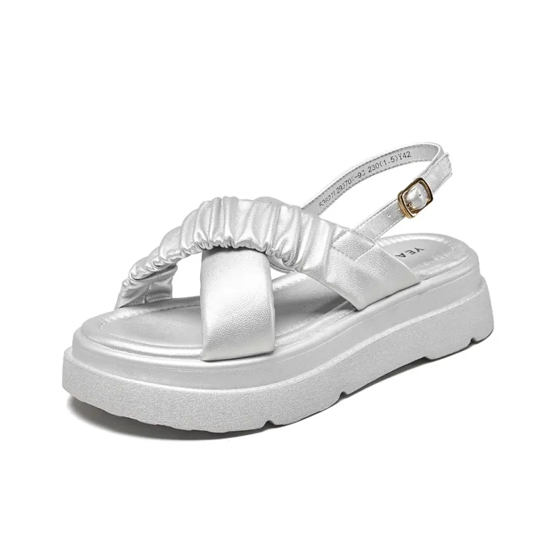 YEARCON Beach Sandals Women's Ecru-1