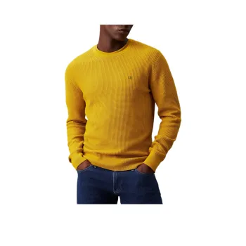 Calvin Klein Crew-neck Waffle-knit Jumper
