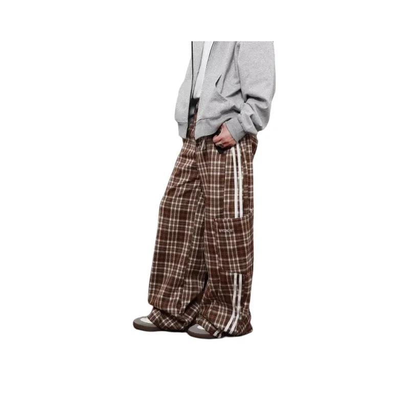 K411 Casual Pants Unisex Coffee-2