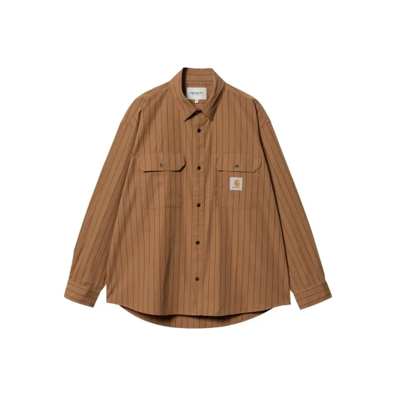 Carhartt WIP Orlean Stripe Shirt Men's Brown-0