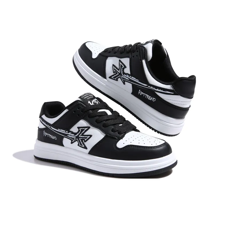 KFT Height Increasing Abrasion Resistant Breathable Slip Resistant Low Top Skateboard Shoes Unisex-7