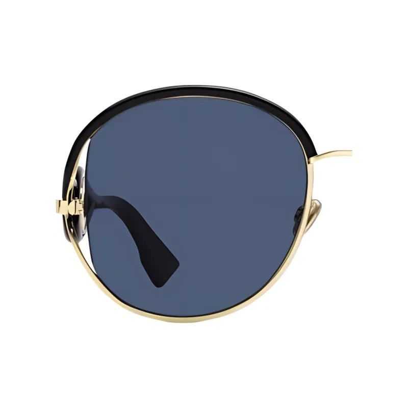 DIOR Acetate Metal Round Sunglasses Women's Black-2