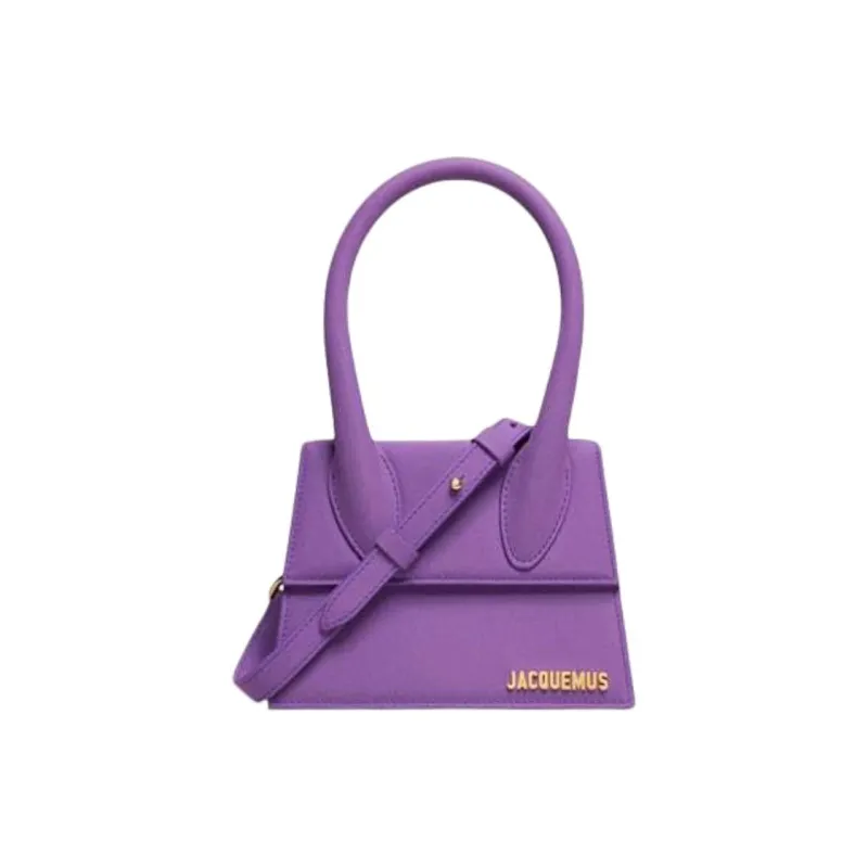 Jacquemus Cow Leather Handbag Mini Women's Purple-3