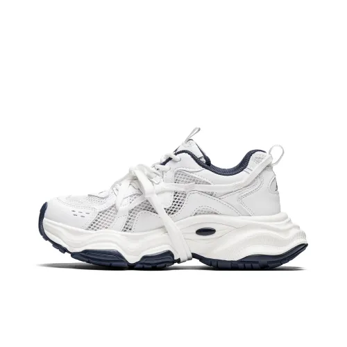 Kappa Back to Back Anti Slip Wear Resistant Low Top Chunky Sneakers Women's White Blue