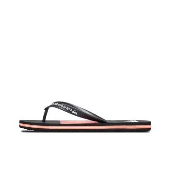 Quiksilver Rubber Sole Abrasion Resistant Flip Flops Men's Black