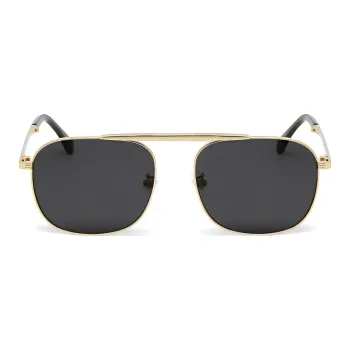 KESSLER Acetate Titanium Aviator Sunglasses Unisex Gold