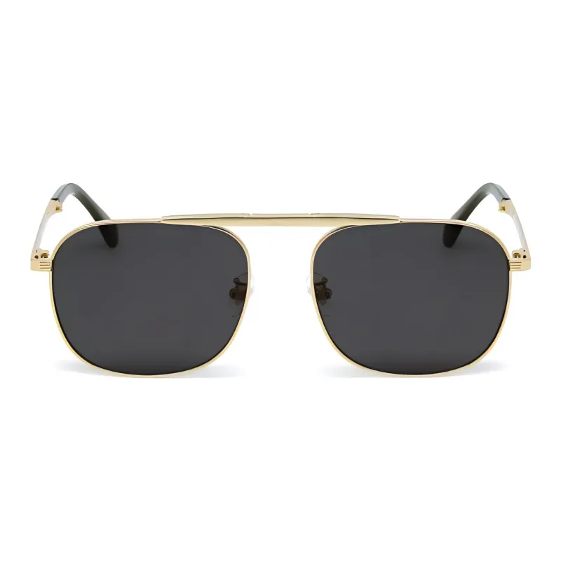 KESSLER Acetate Titanium Aviator Sunglasses Unisex Gold-0