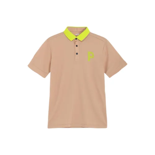 PUMA Golf Wear Polo Shirts Men Khaki