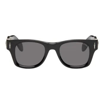 Cutler And Gross Acetate Metal Sterling Silver Sunglasses Men's Black