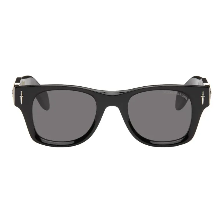 Cutler And Gross Acetate Metal Sterling Silver Sunglasses Men's Black-0