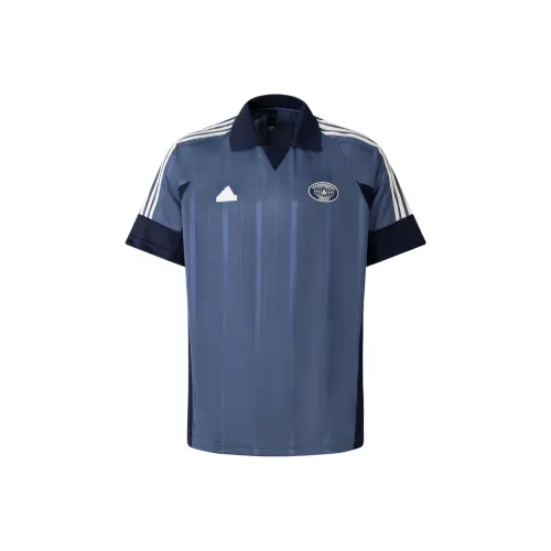 Adidas TIRO V NECK WITH COLLAR TEE Polo Shirt Men's Ink Blue