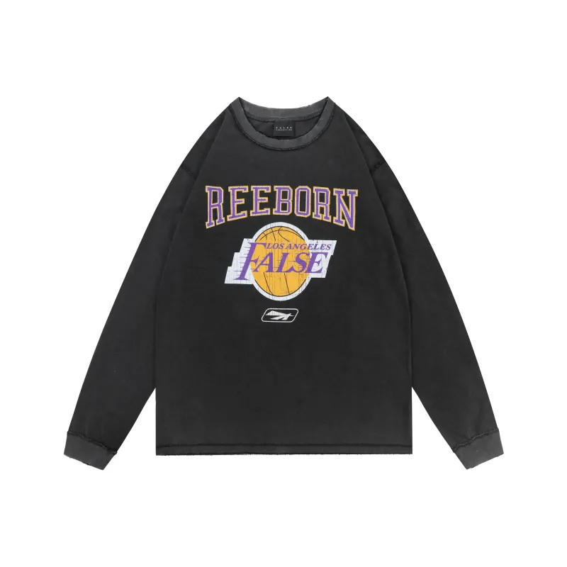 False Perception Sweatshirt Unisex Washed Black-0