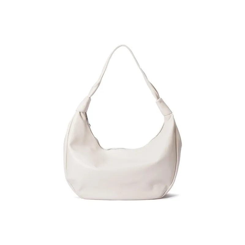 Dubaolu Synthetic Leather Shoulder Bag Large Size Women's Ecru/Gray/Black-0