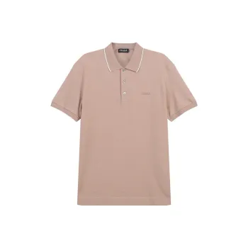 Zegna SS24 Polo Shirt Men's Cameo Brown Pink