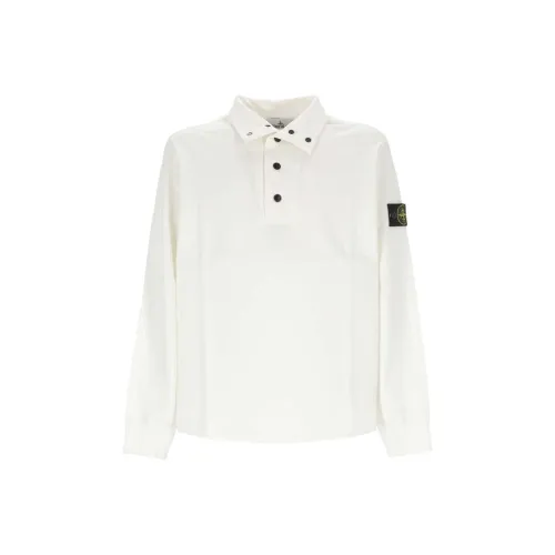 STONE ISLAND Long Sleeved Polo Shirt
