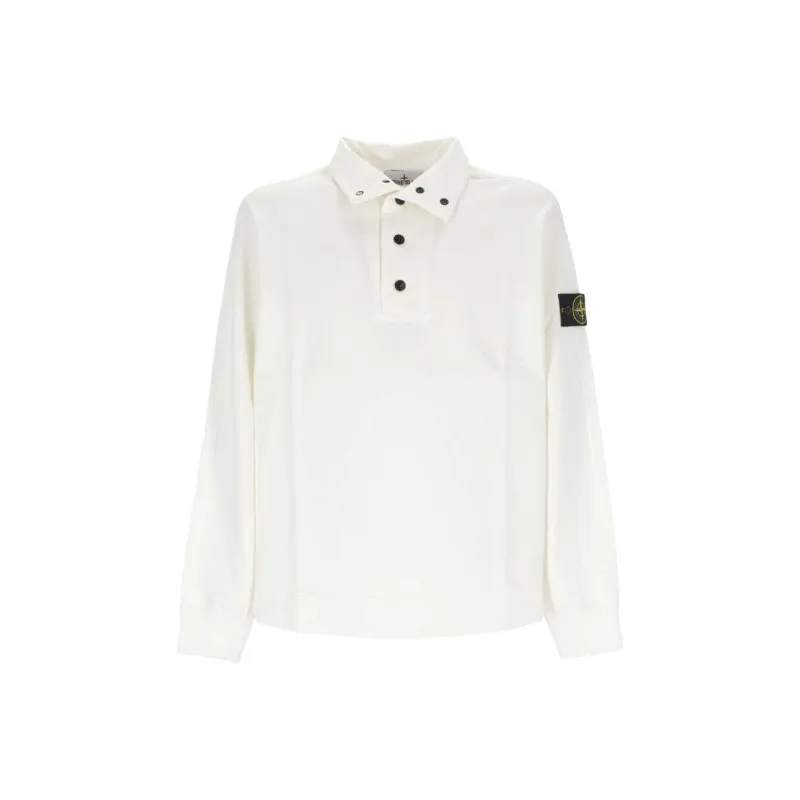 STONE ISLAND Long Sleeved Polo Shirt-0