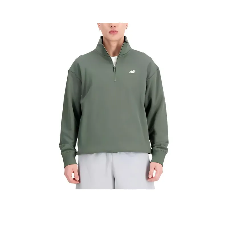 New Balance Athletics Remastered Sweatshirt Men's Dark Olive Green-0