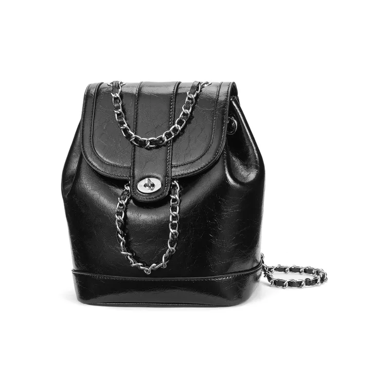 ROBERTA DI CAMERINO Synthetic Leather Backpack Women's Classic Black/Charming Silver-1