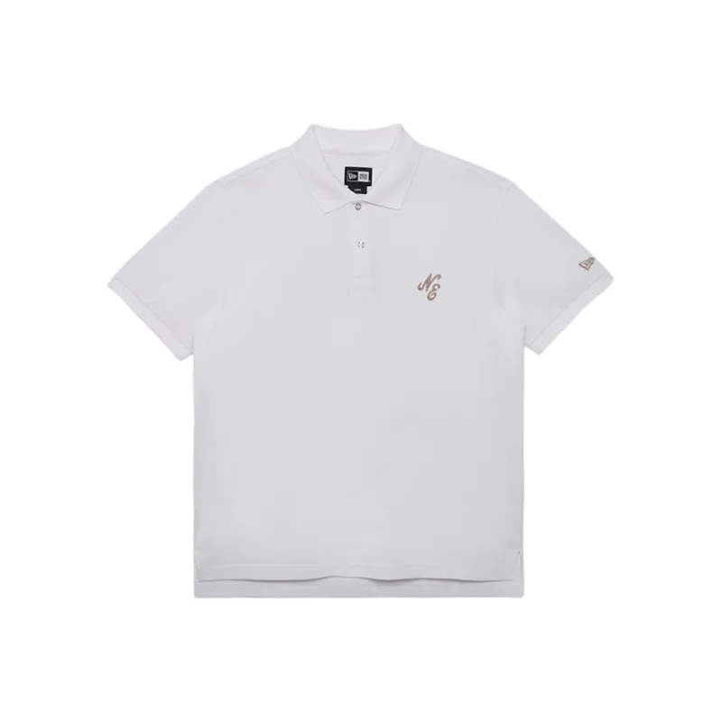 New Era Polo Shirt Unisex White-0