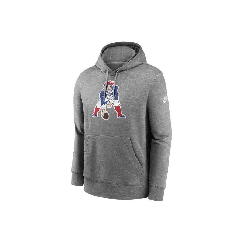 Nike New England Patriots Rewind Club Logo Men’s Nike Nfl Pullover Hoodie-0