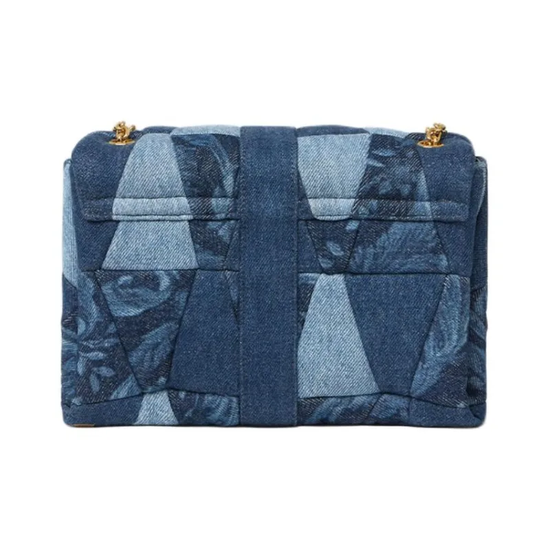 FANSIZHE Kleio Cotton Shoulder Bag Women's Blue-2