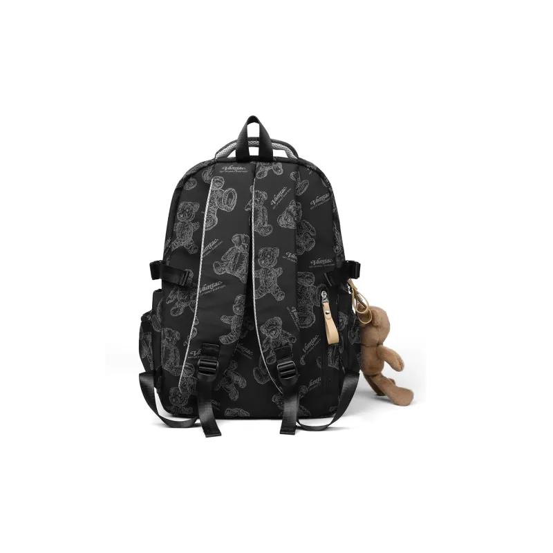 EBLAN Fabric Backpack Regular Unisex Ecru/Black-9