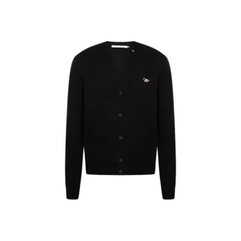 Maison Kitsune Tricolor Fox Patch Cardigan