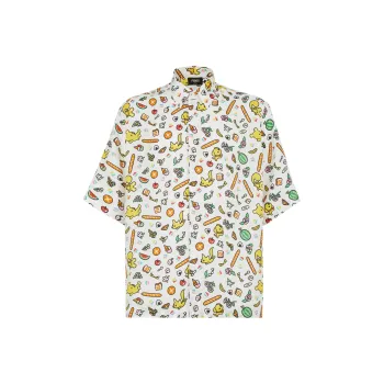 FENDI SS25 Silvia And The Baguette Capsule Collection Shirt Men's Multicolor