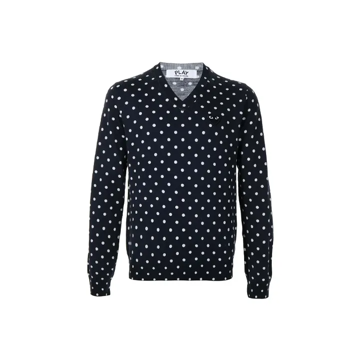CDG Play Sweaters Men Dark Blue-0