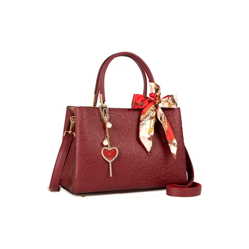Vigno Synthetic Leather Shoulder Bag, Crossbody Bag, Handbag Women's Red-2