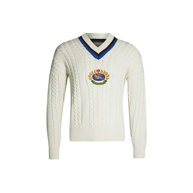 Burberry Sweaters Men White-0