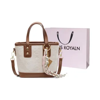 LOUIS ROYALN PU Handbag Regular Women's White & Brown/Black/Blue/Pink
