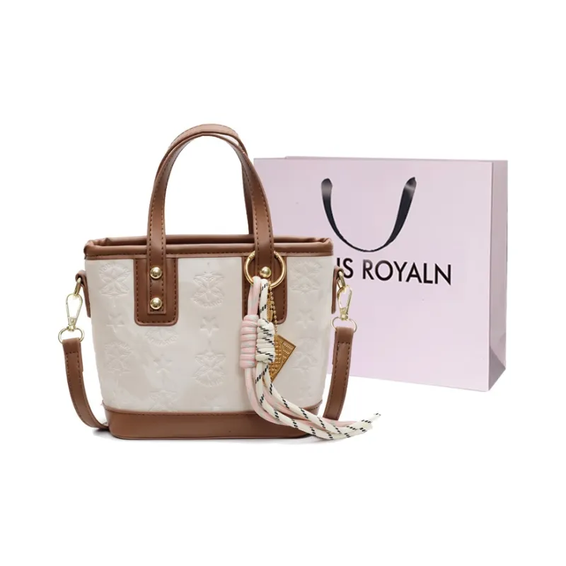 LOUIS ROYALN PU Handbag Regular Women's White & Brown/Black/Blue/Pink-0