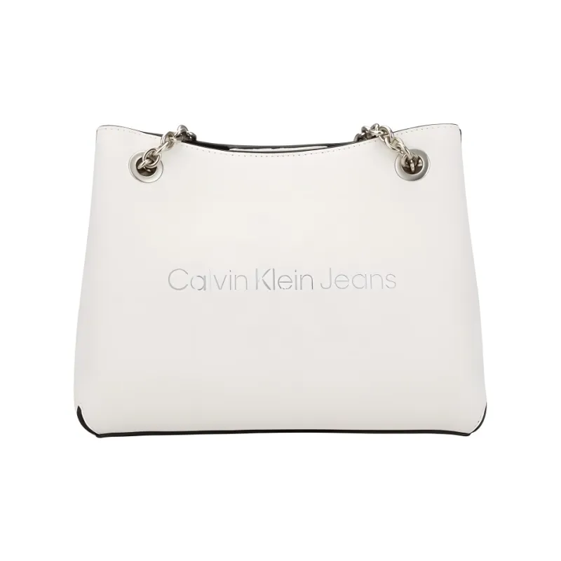 CALVIN KLEIN Polyurethane Handbag, Shoulder Bag Women's White-1