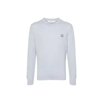 Maison Kitsune Bold Fox Head Patch Knitted Jumper