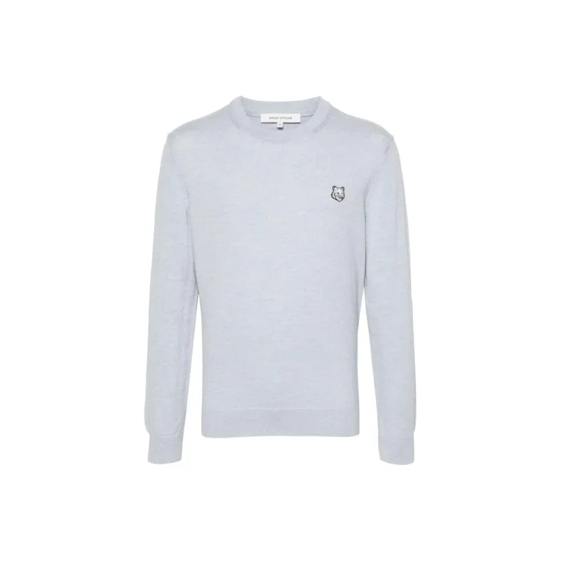 Maison Kitsune Bold Fox Head Patch Knitted Jumper-0