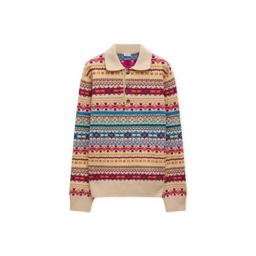 LOEWE Anagram Jacquard Polo Jumper